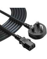Illustration depicting 10M Kettle Lead Power Cable 3 Pin UK Plug PC Monitor TV C13 Cord 10 Metre : MicroDream.co.uk