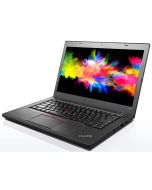 Lenovo ThinkPad T460 14-inch business laptop angled front view with display