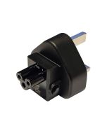 Illustration depicting Linetek UK Plug to C5 Cloverleaf Male Converter LT-D56 : MicroDream.co.uk
