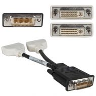 Illustration depicting Molex DMS-59 LFH-59 to dual 2x DVI splitter cable for Video Graphics Card : MicroDream.co.uk