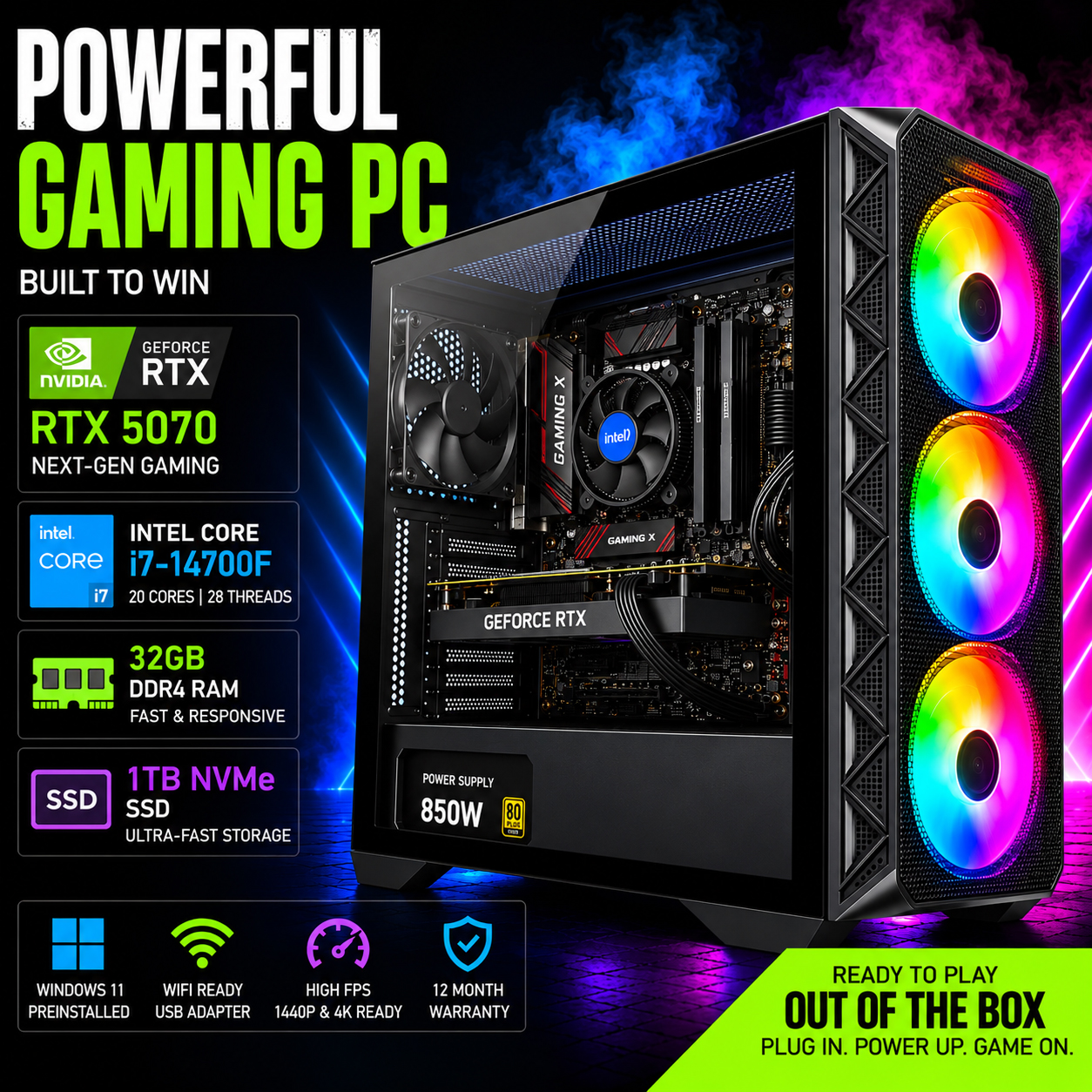 MicroDream Genesis RTX 5070 Gaming PC